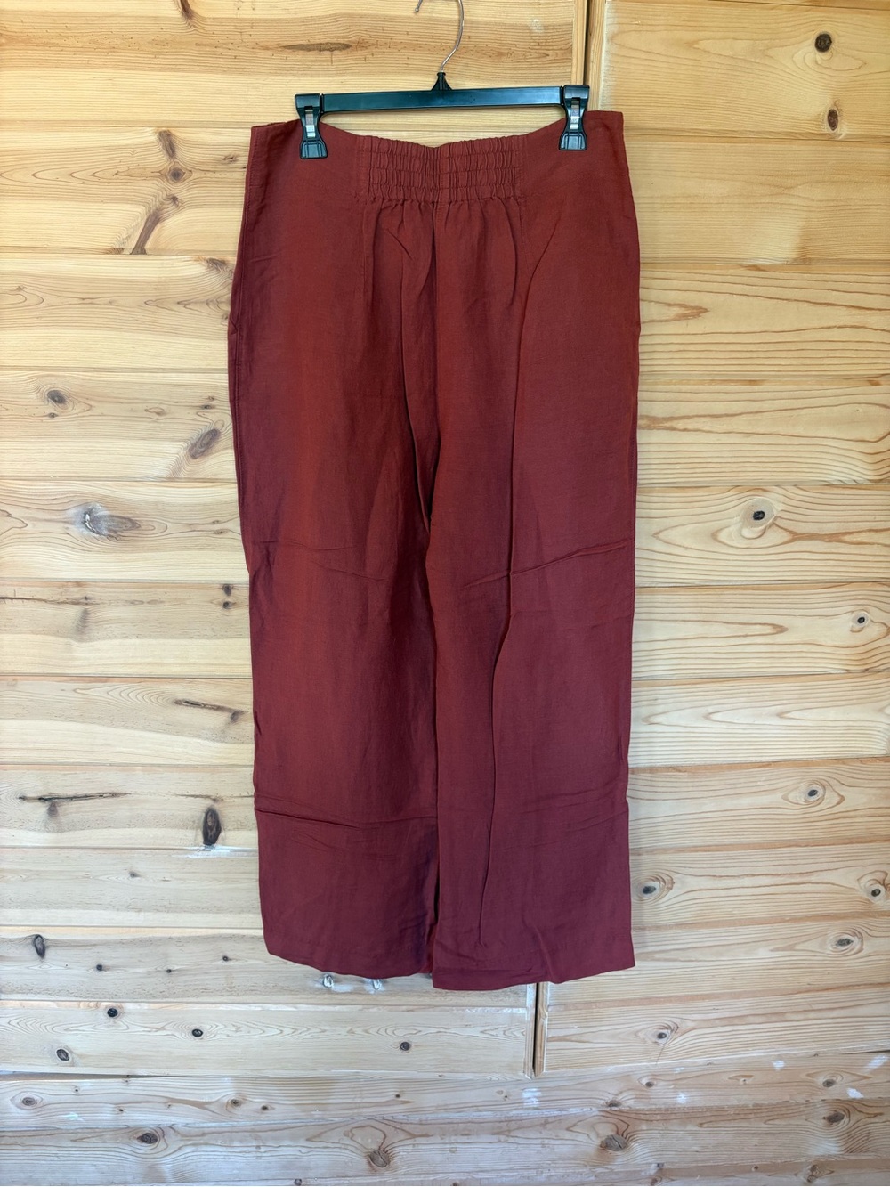 Express Super High-Waist Wide-Leg Pants in Rust - Picture 4 of 6